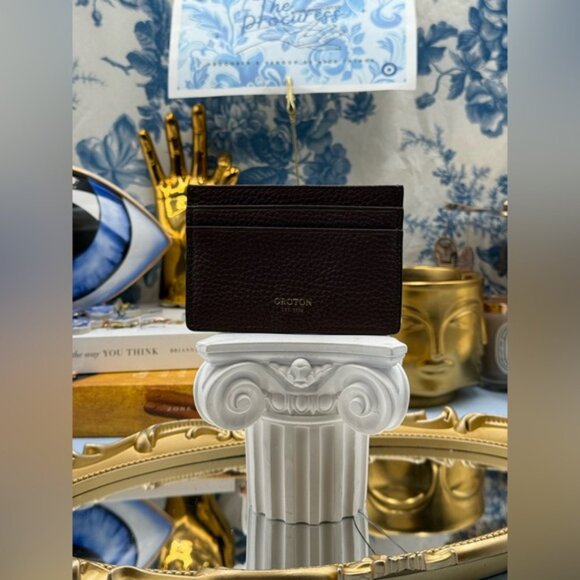🆕 OROTON 🧿 NWOT Margot Card Sleeve, Brown Bear Leather Cardholder - Picture 3 of 16